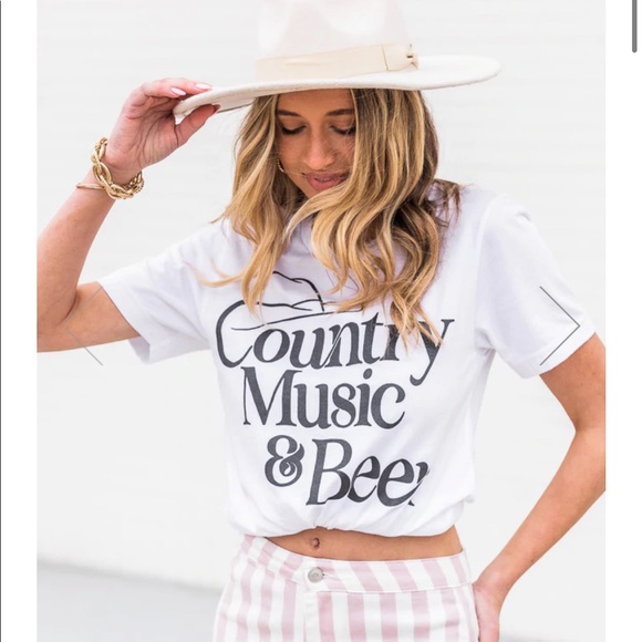Pink Lily Tops - Pink Lily | Country Music & Beer Tee